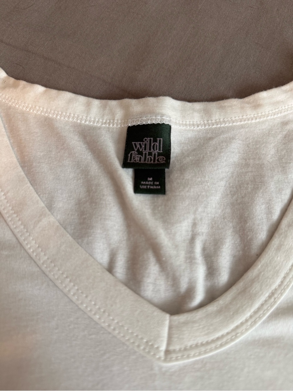 wild fable V-Neck Tee Trio - Olive, White & Black - Picture 3 of 4